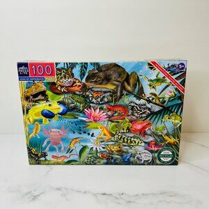 eeBoo Love of Amphibians 100 Piece Puzzle